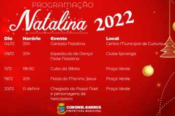 Programação Natalina de Coronel Barros 2022