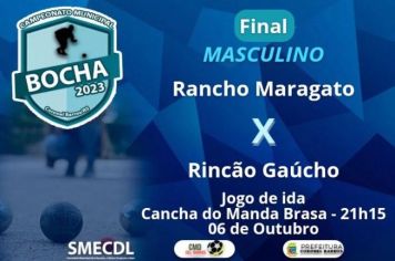 Hoje é dia de emoção no Campeonato Municipal de Bocha! Confira os jogos imperdíveis que vão agitar a Cancha do Manda Brasa a partir das 19h15: