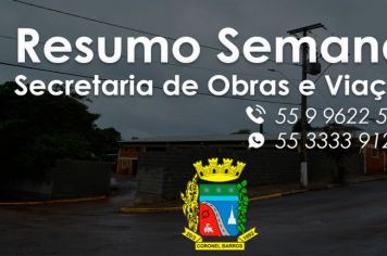 RESUMO SEMANAL SECRETARIA DE OBRAS E VIAÇÃO SEXTA-FEIRA, 18 DE JUNHO DE 2021