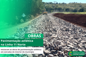 Iniciaram as obras de pavimentação asfáltica em estradas do interior