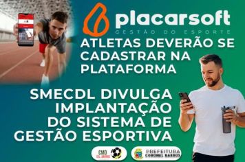 SMECDL divulga implantação do sistema de gestão esportiva