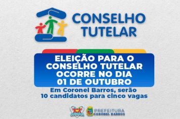 Eleição dos Conselheiros Tutelares acontece no dia 1º de outubro