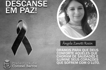 Descanse em paz Professora Ângela Zanetti Rozin 