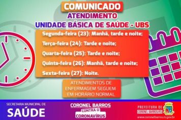 SMS informa novo horário de atendimento médico de 23 à 27 de janeiro