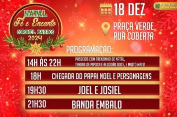 Coronel Barros Promove Grande Evento Natalino no Dia 18 de Dezembro