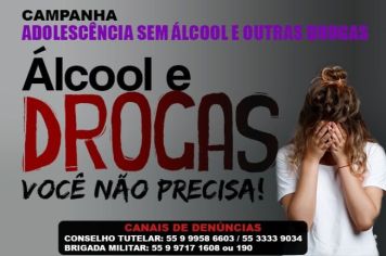 Campanha alerta sobre riscos do consumo de álcool e outras drogas no município