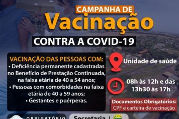 Campanha de vacinação contra a Covid-19