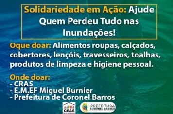 Solidariedade em ação! Ajude quem perdeu tudo nas inundações!