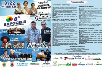 Confira a programação completa da 8ª Expocelb