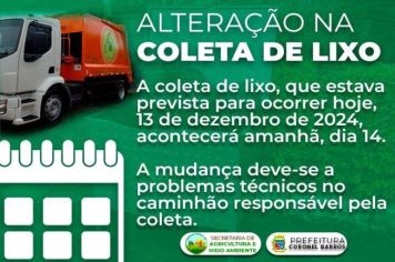Alteração na Coleta de Lixo