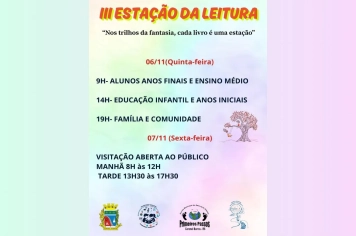 III Estação da Leitura – “Nos trilhos da fantasia, cada livro é uma estação”