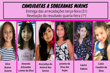 Candidatas a soberanas mirins