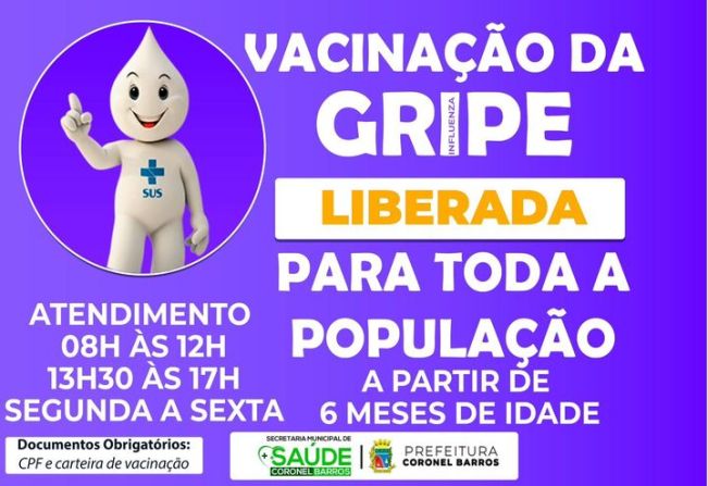 Vacinação contra a Gripe Disponível para Toda a População