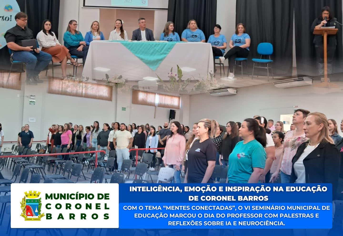 Educação de Coronel Barros realiza VI Seminário com foco em Inteligência Artificial e Neurociência no Dia do Professor