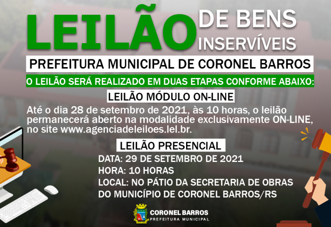 Prefeitura realiza leilão de bens inservíveis