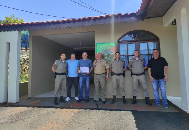 Homenagem ao Ex-Comandante da Brigada Militar de Coronel Barros, Célio Woiciechovski