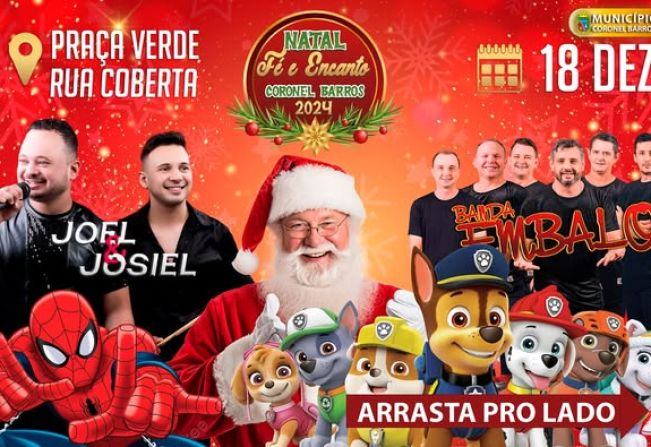 Coronel Barros recebe grande evento natalino nesta quarta-feira