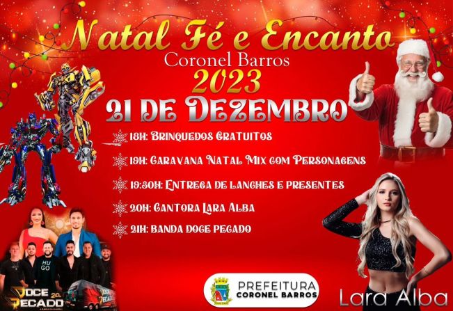 Evento Natalino em Coronel Barros Promete Encanto e Diversão para Toda a Família