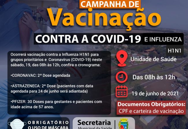 Campanha de vacinação contra a Covid-19 e Influenza H1N1 