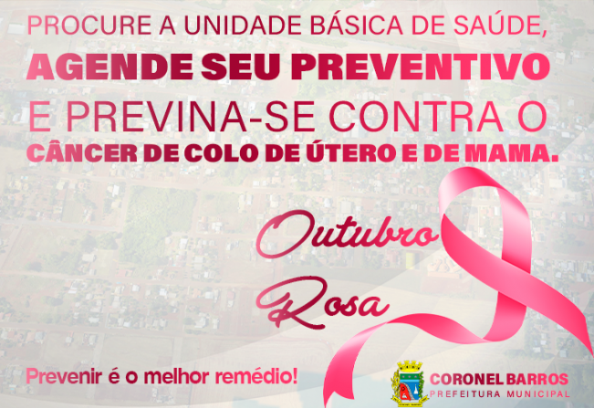 Prefeitura de Coronel Barros realiza campanha Outubro Rosa na Unidade Básica de Saúde