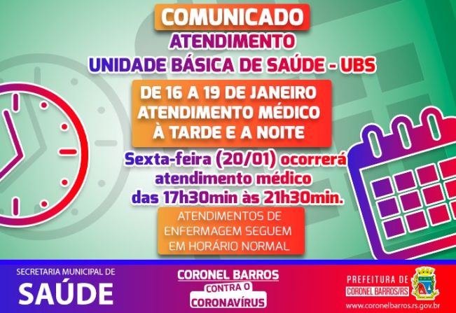 Devido ao período de férias de médico, SMS realiza alteração do atendimento médico na UBS