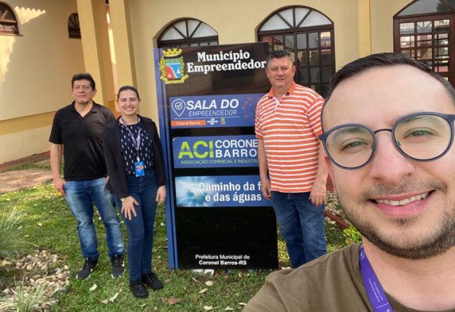 Coronel Barros recebe visita de representantes do Sebrae - RS para discutir excelência no atendimento aos empreendedores