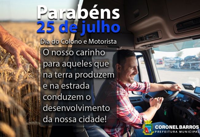 Feliz dia do colono e motorista 2021!