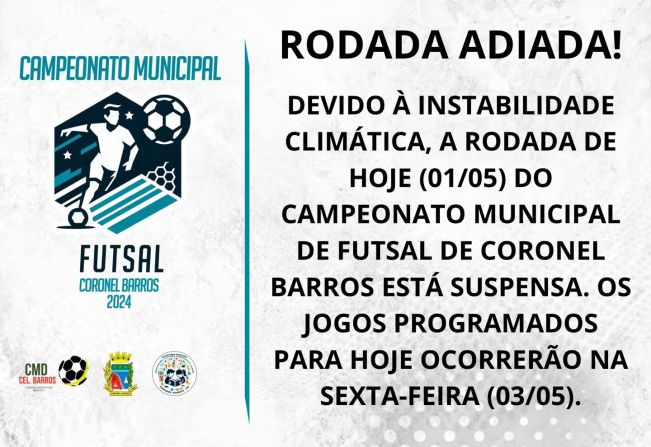 RODADA ADIADA!