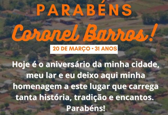 Parabéns Coronel Barros! 