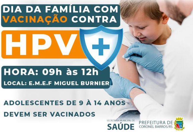 DIA DA FAMÍLIA VAI CONTAR COM VACINAÇÃO