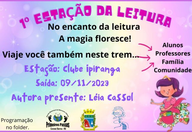 Embarque no Trem da Imaginação com a escritora Léia Cassol na 1ª Estação da Leitura