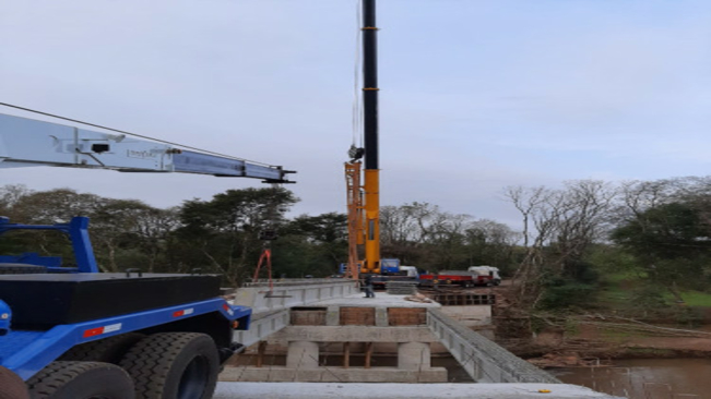 Construção da ponte sobre o Rio Conceição passa para a última etapa