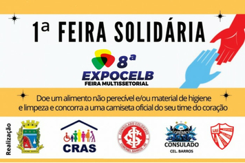 1ª Feira Solidária vai ocorrer ao longo da 8ª Expocelb