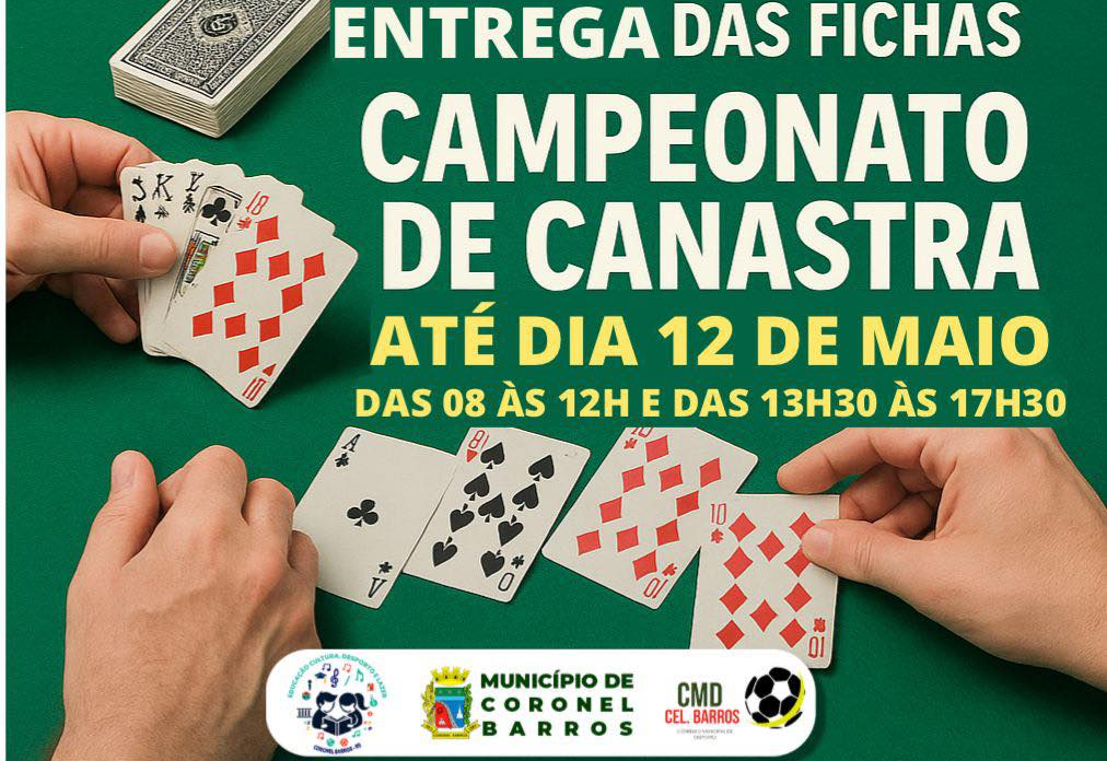 Atenção, participantes do Campeonato Municipal de Canastra!