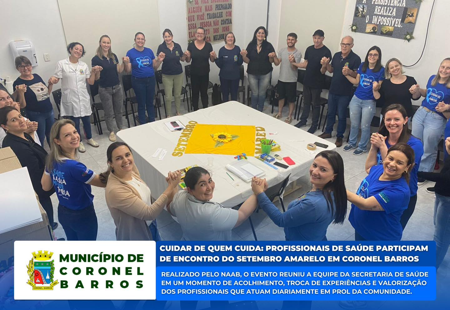 Setembro Amarelo: NAAB promove encontro especial com a equipe de saúde de Coronel Barros