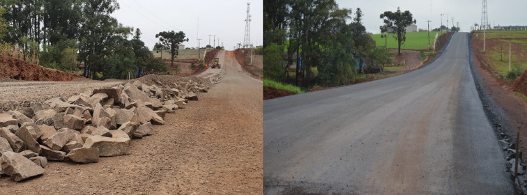 Estrada da Linha Pedreira recebe asfaltamento