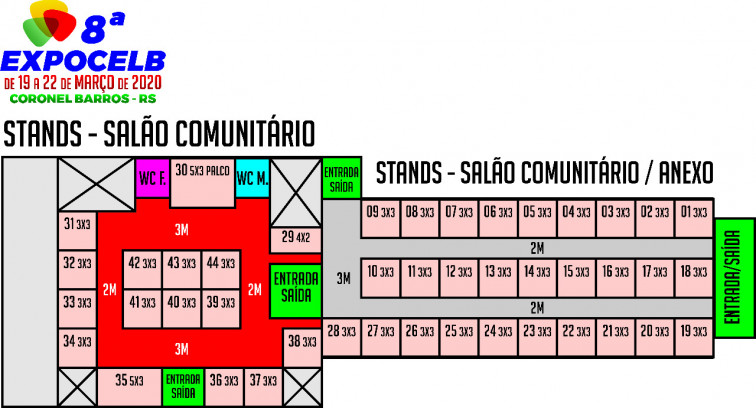 Comercialização de espaços para a 8ª Expocelb